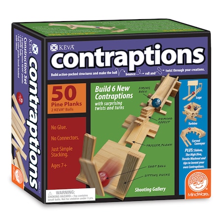 Mindware KEVA® Contraptions Plank Building Set, 50 Pieces 48001